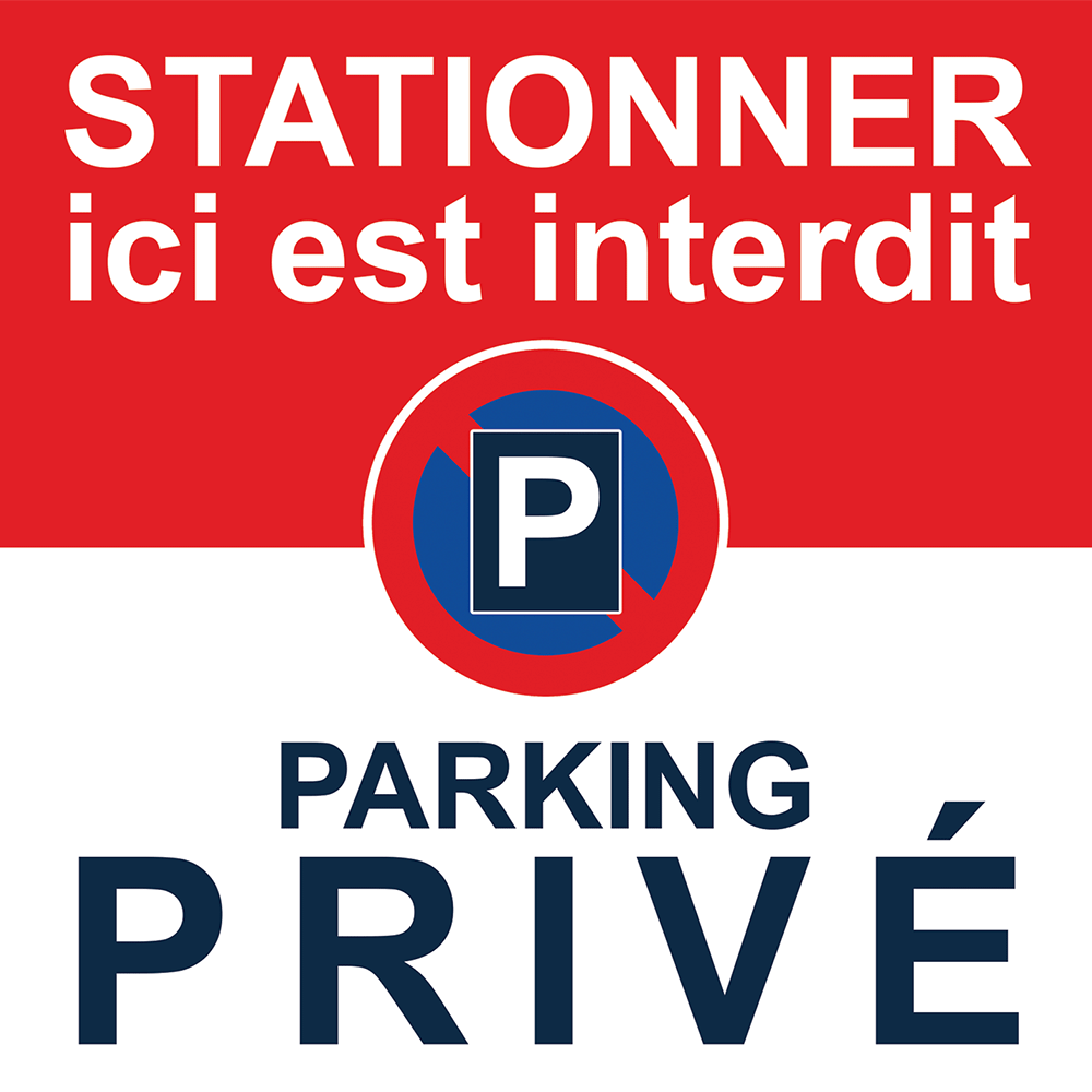 autocollant stationnement interdit parking privé