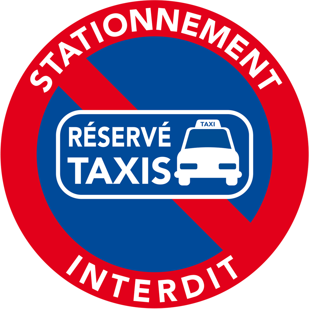autocollants stationnement interdit car place réservée aux taxis